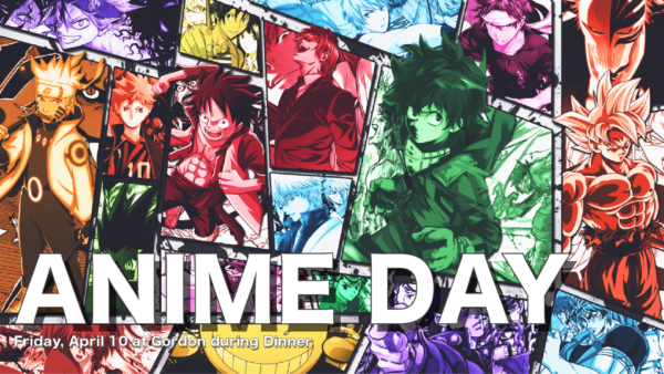 Anime Day special event design with event details
