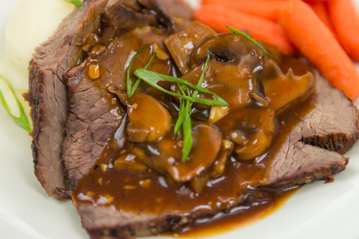 Steak with gravy