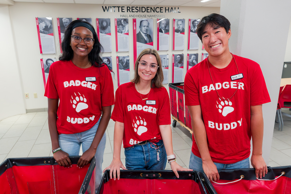 Group of Badger Buddy student workers.