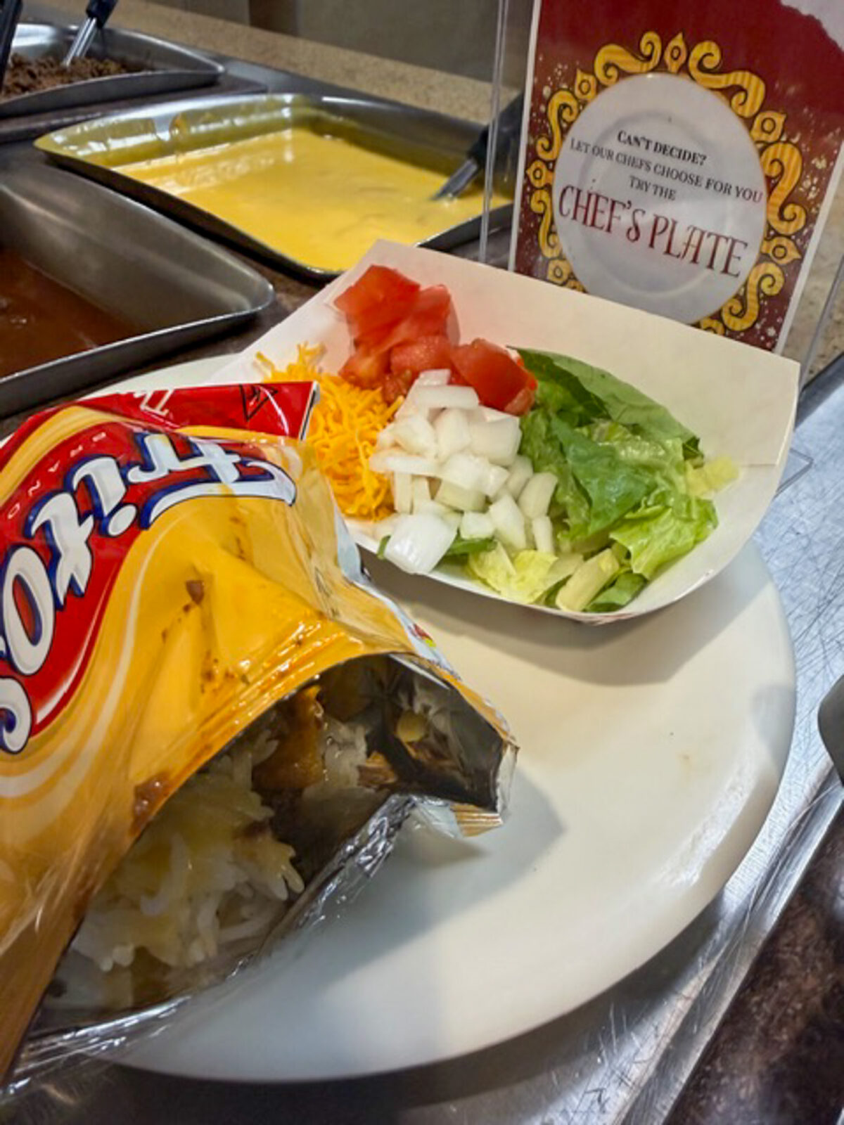 Walking taco plate at the Fair Day event