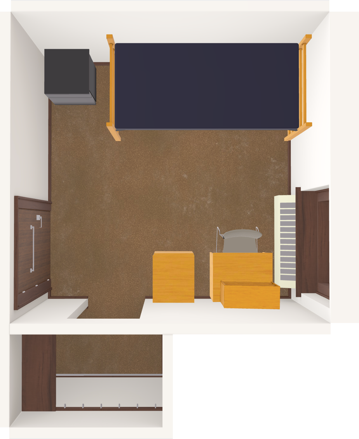 Adams Type B Single 3D model top view