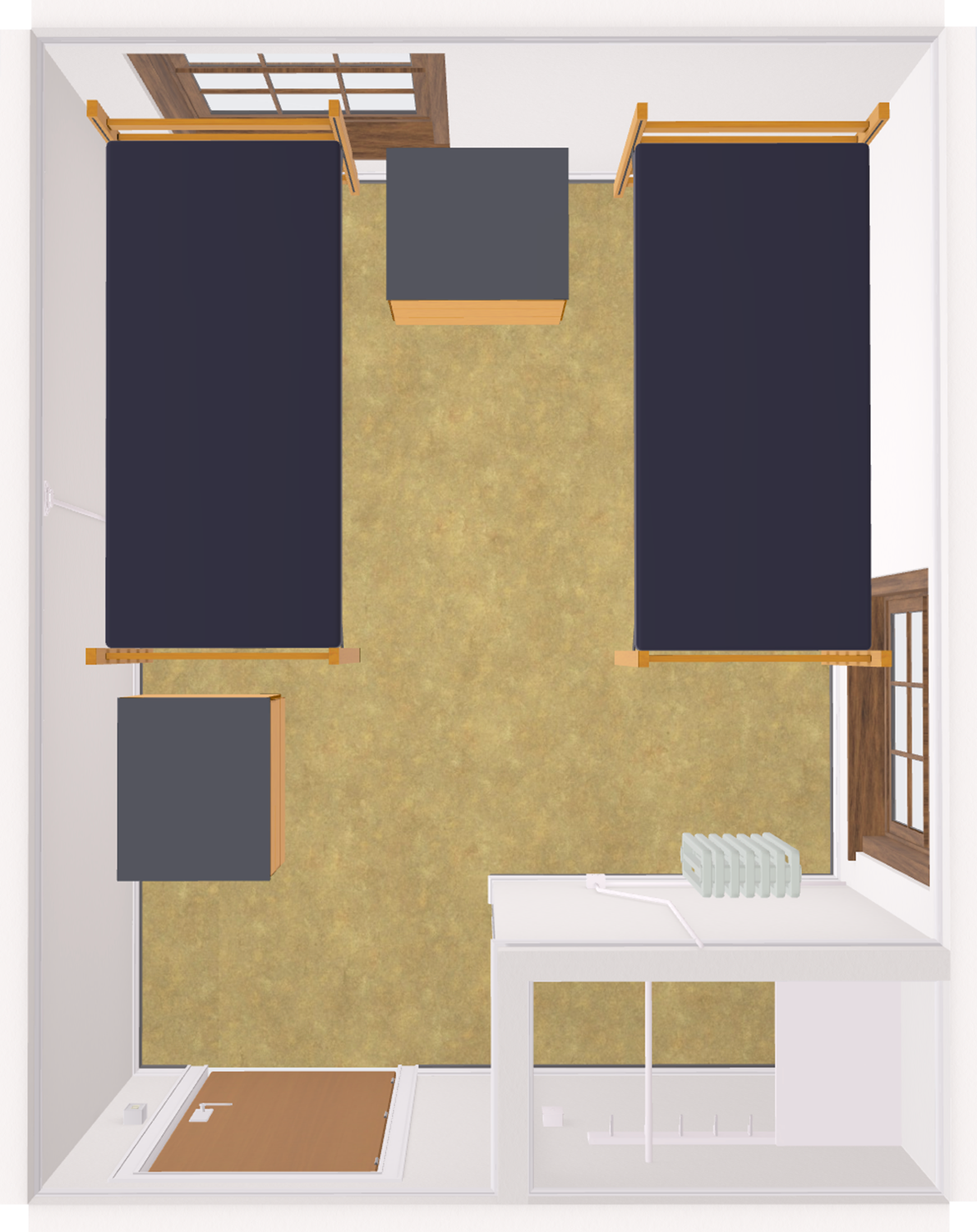 Barnard Connected Type B Double 3D model top view