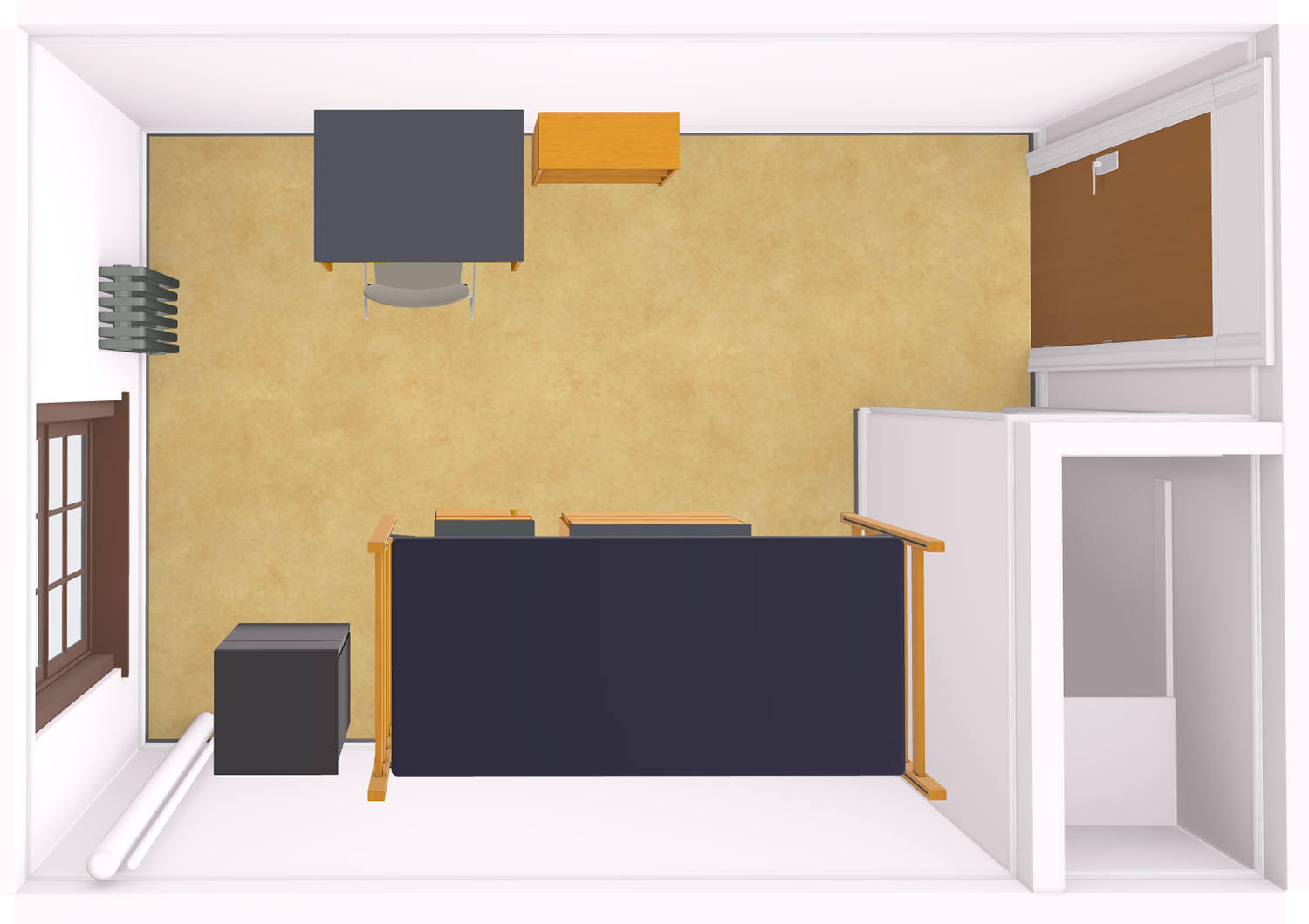 Barnard Single 3D model top view