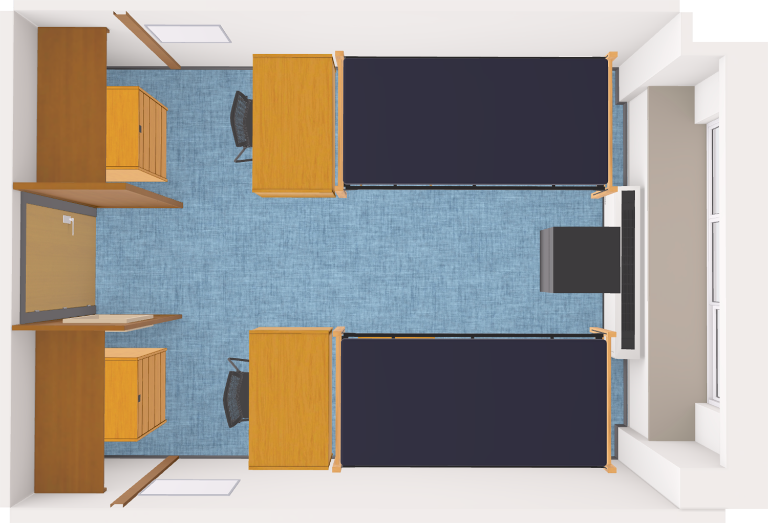 Chadbourne Double 3D model top view