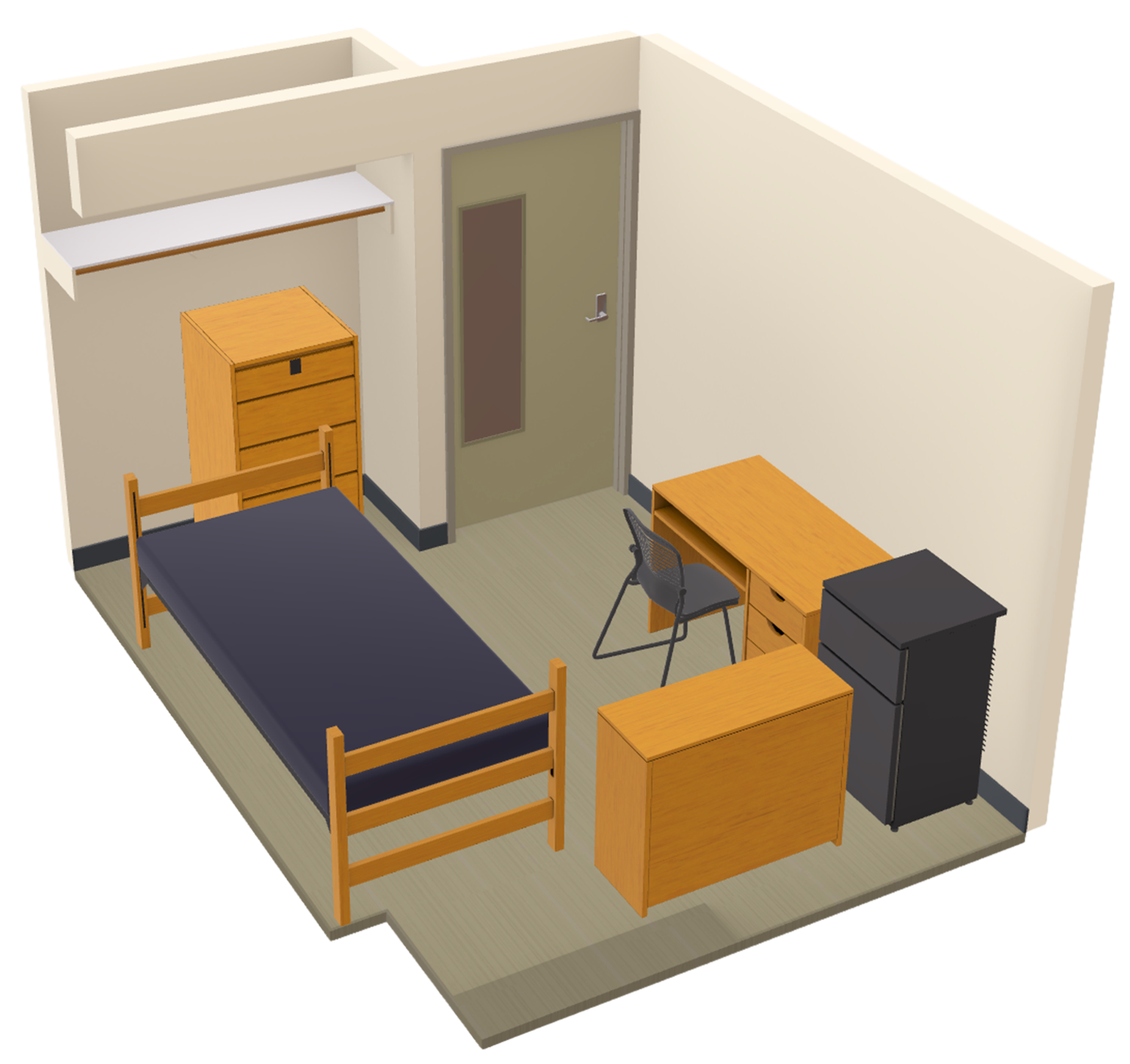 Merit Type A Single 3D model side view