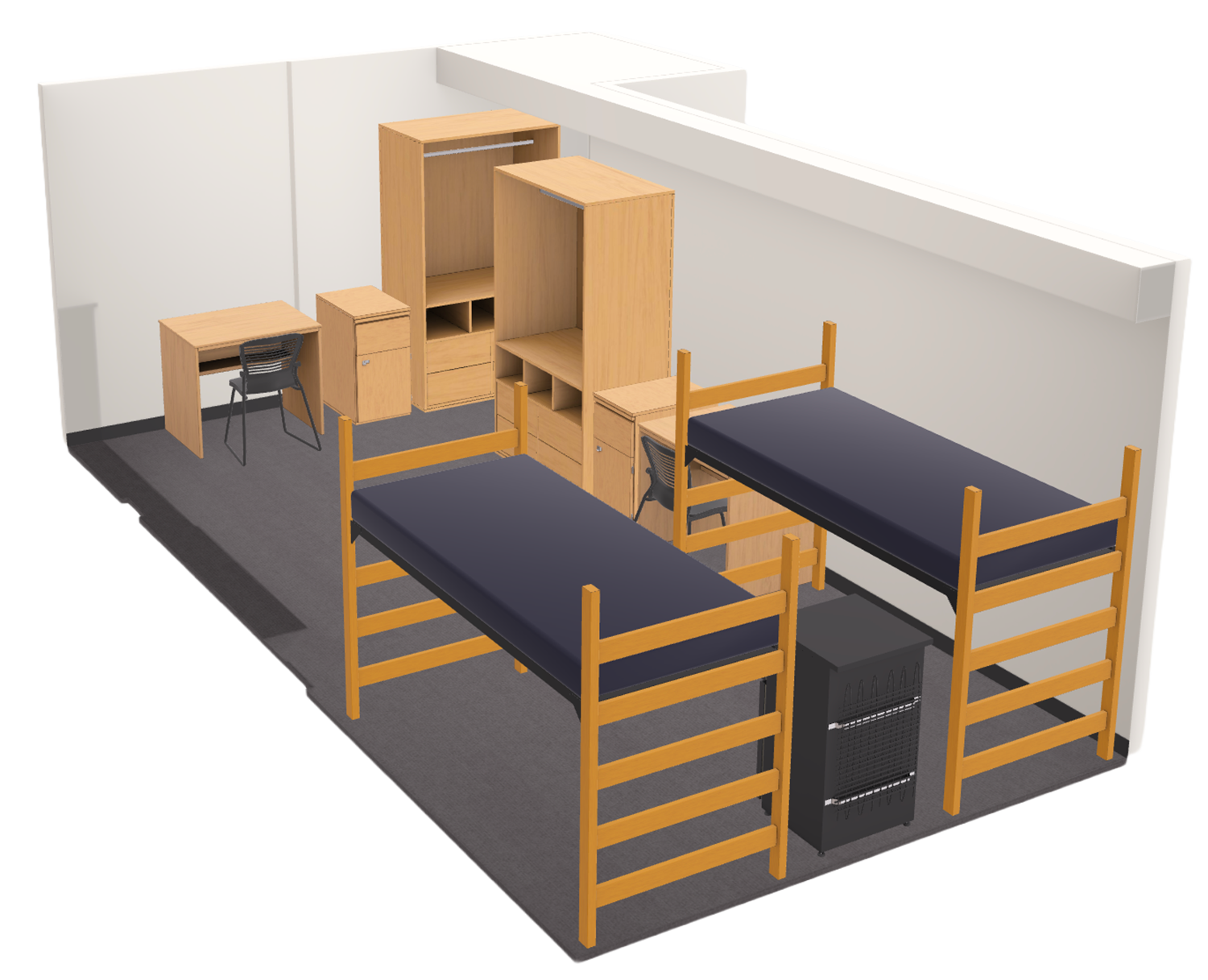Sellery Double 3D Model side view