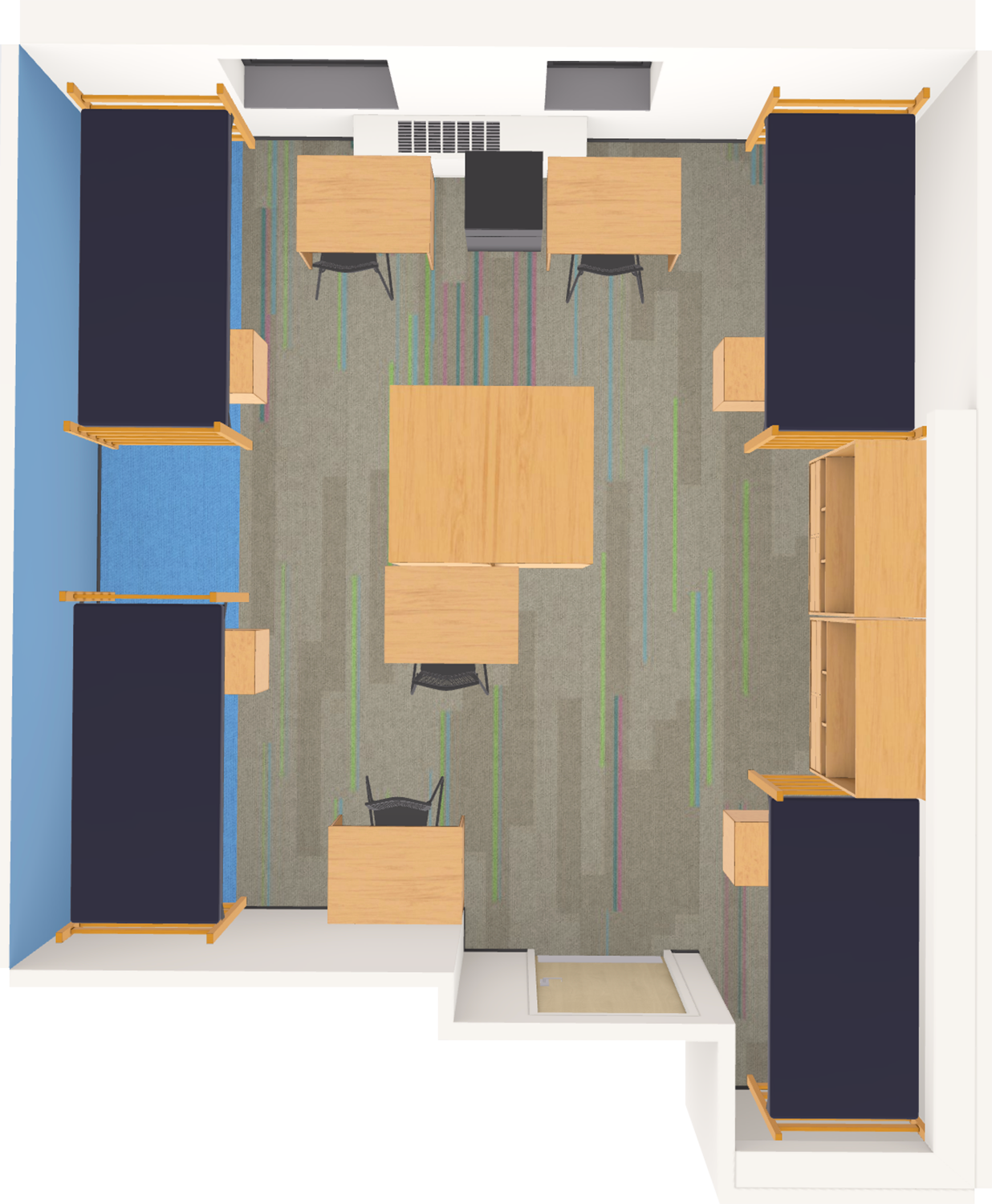 Sellery Quad 3D Model top view