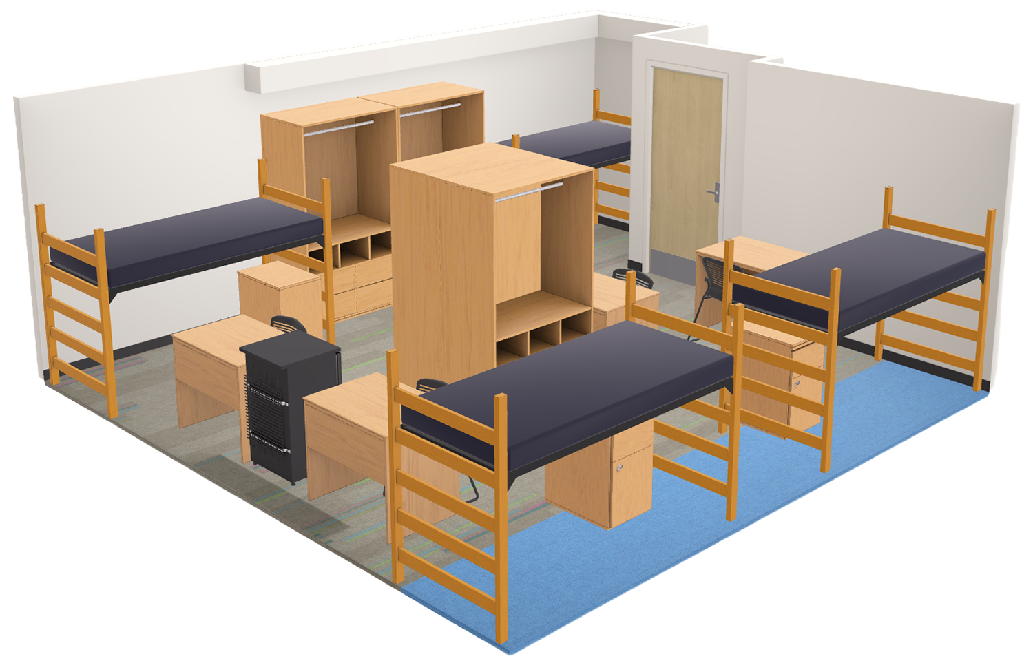 Sellery Quad 3D Model side view