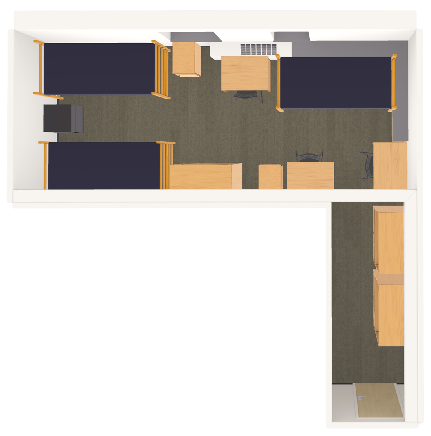 Sellery Triple 3D Model top view