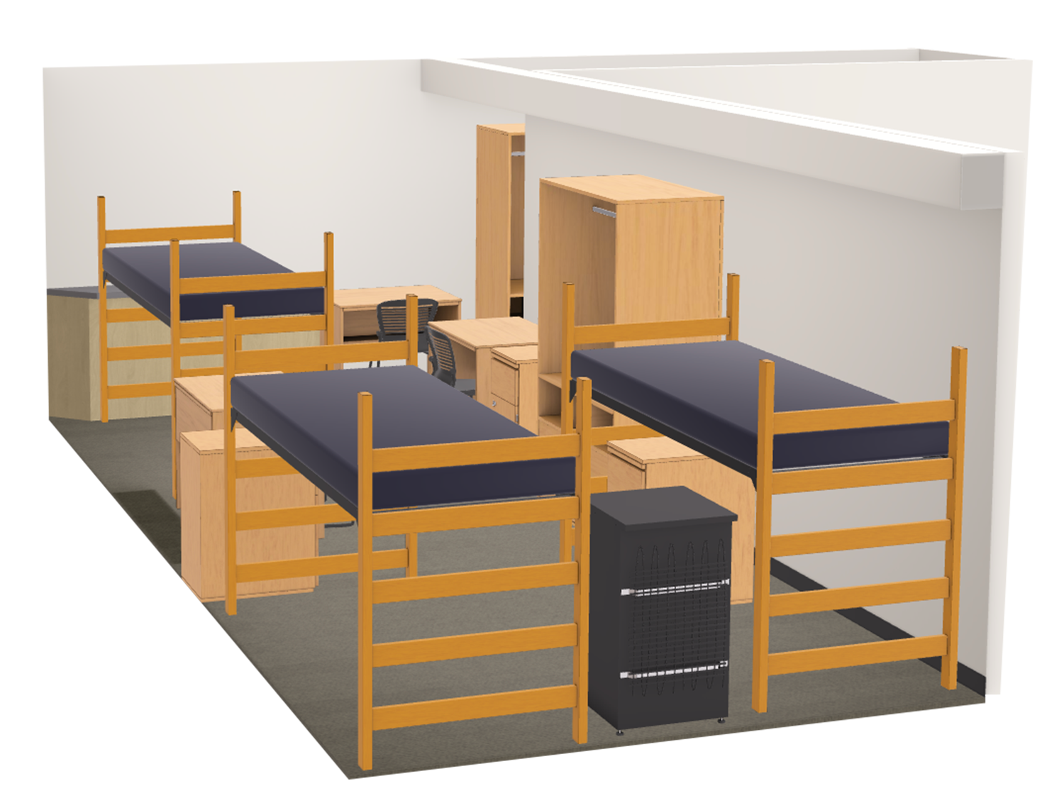 Sellery Triple 3D Model side view
