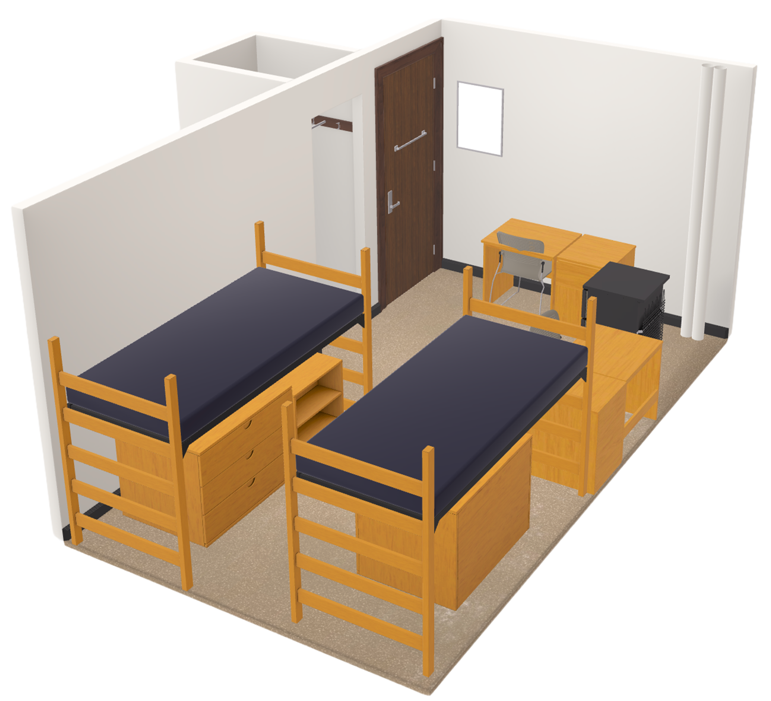 Tripp Type B Double 3D Model side view