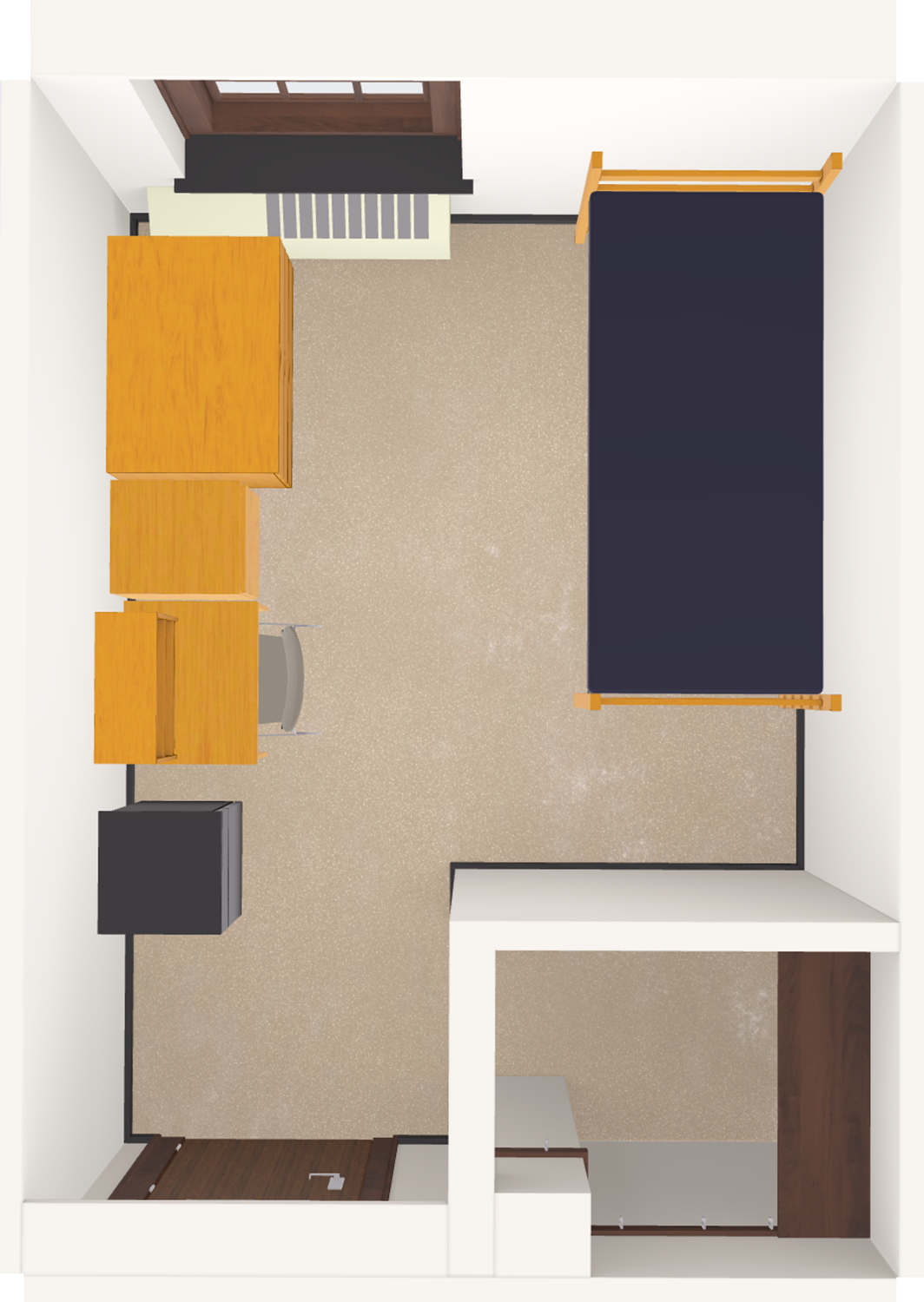 Tripp Type A Single 3D Model top view