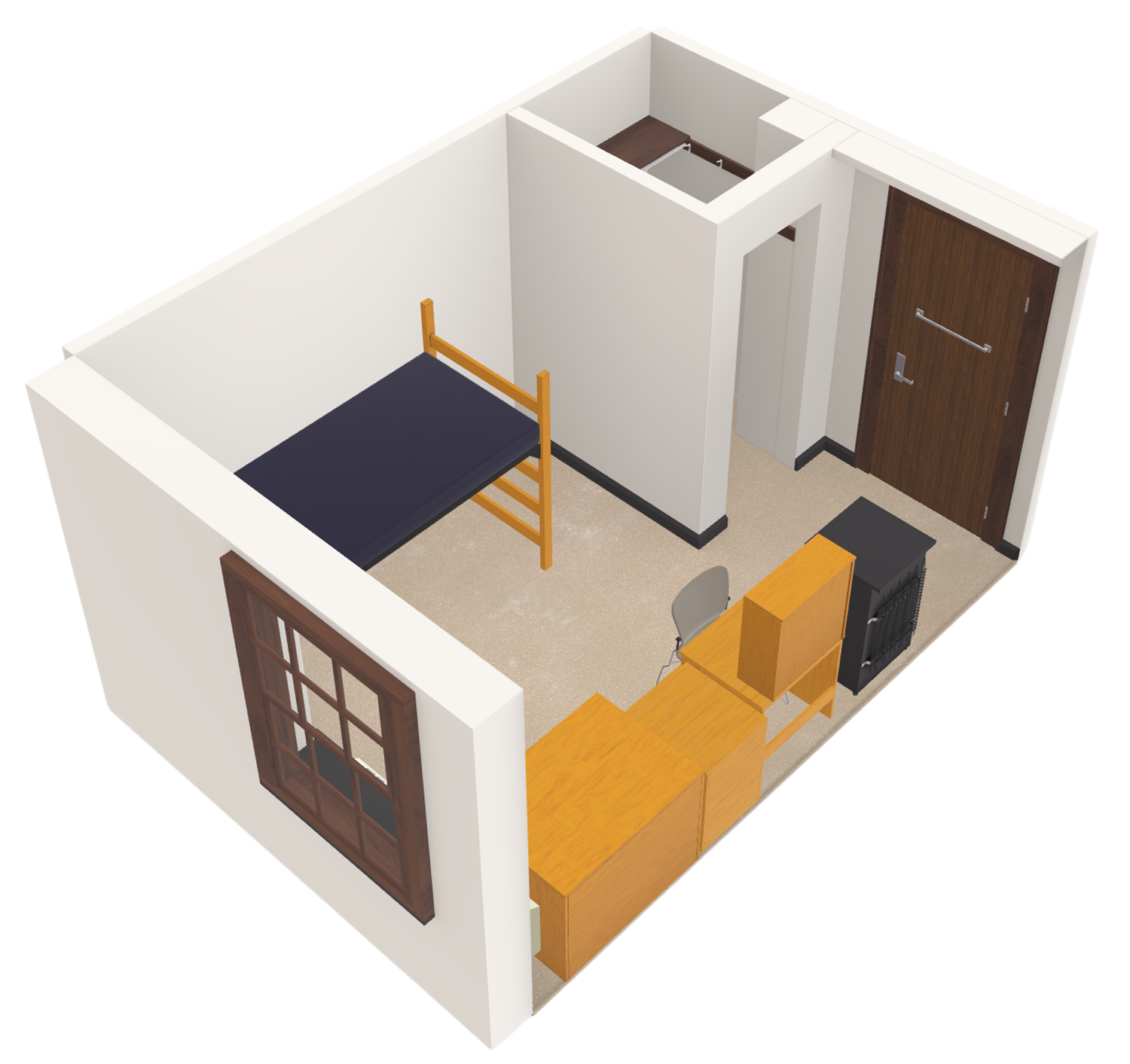 Tripp Type A Single 3D Model side view