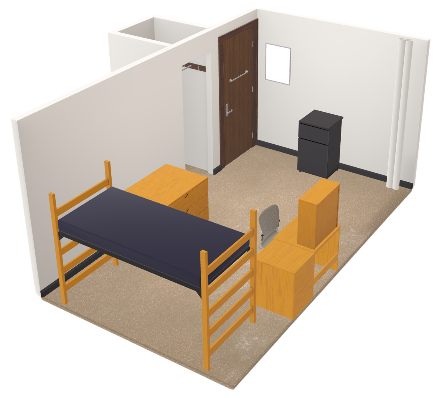 Tripp Type B Single 3D Model side view