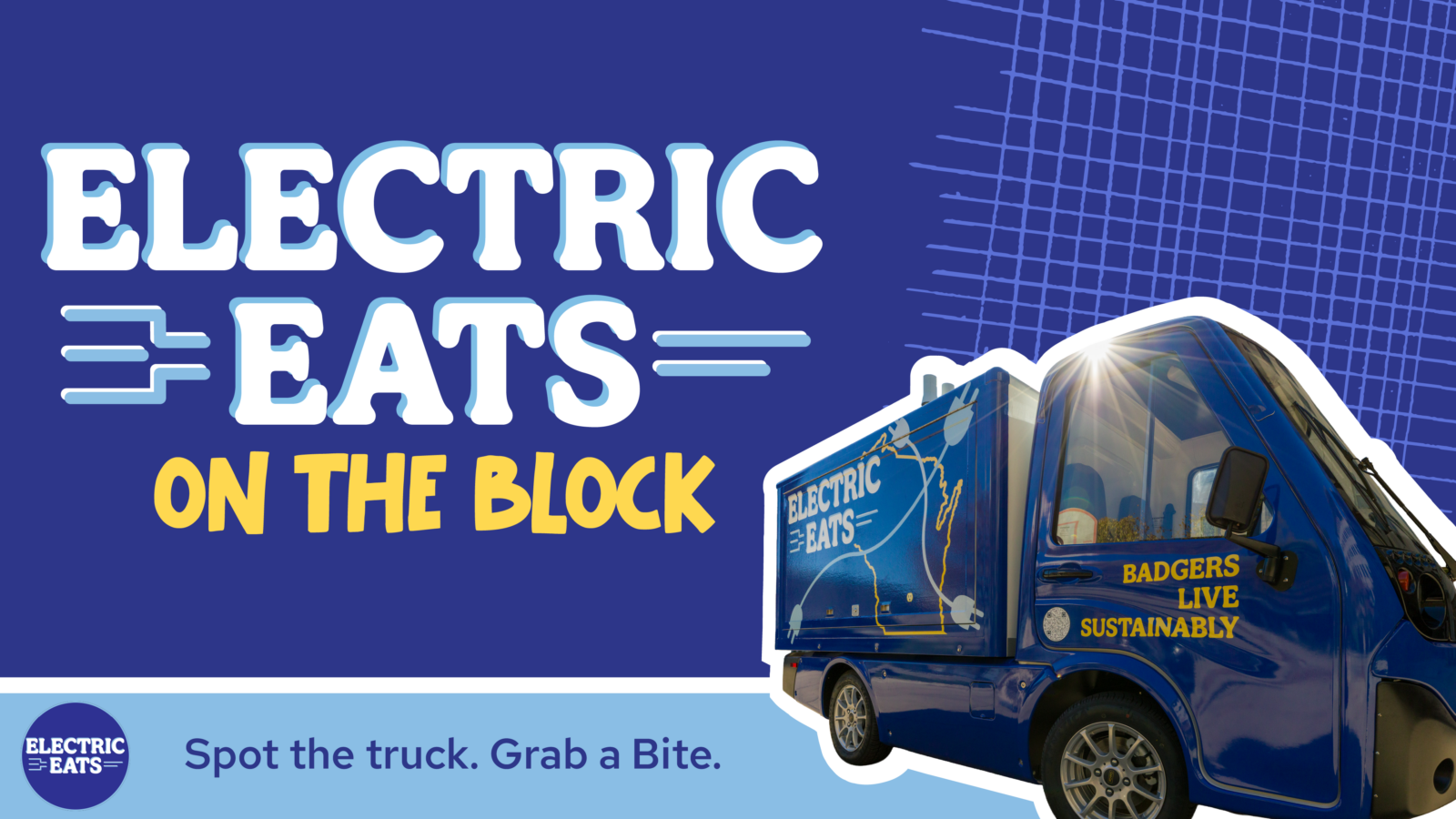 Electric Eats on the block pop up graphic
