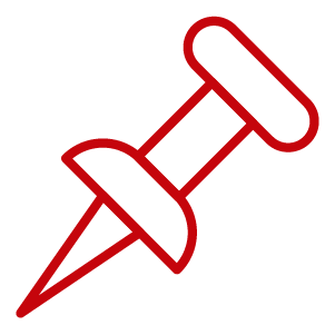 Red push pin icon