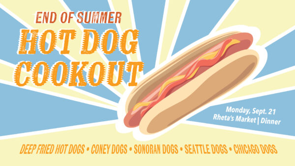 End of Summer Hot Dog Cook Out graphic design