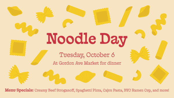 Noodle Day special event dinner at Gordon Avenue graphic design