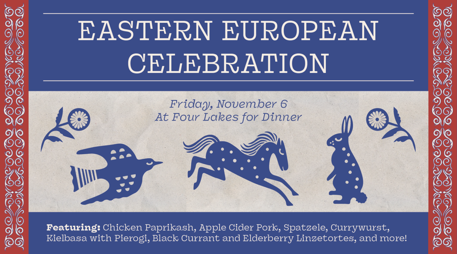 Eastern European Celebration at Four Lakes Market special event graphic design