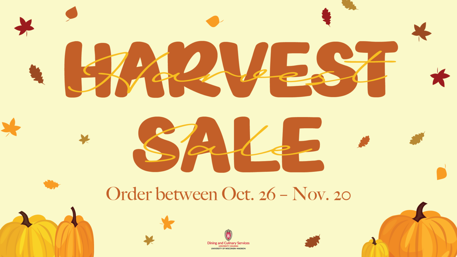 Harvest Sale graphic design