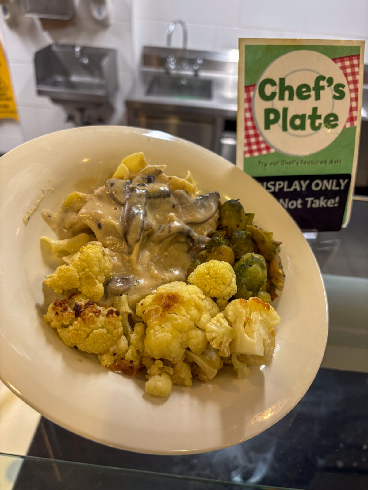 Plated meal showcasing the food at a station during Noodle Day
