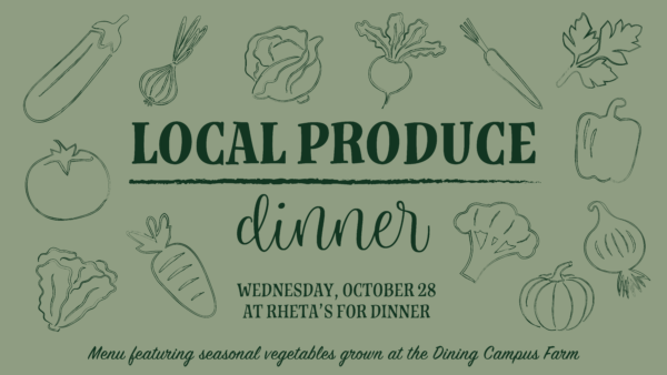 Local Produce Dinner special event design